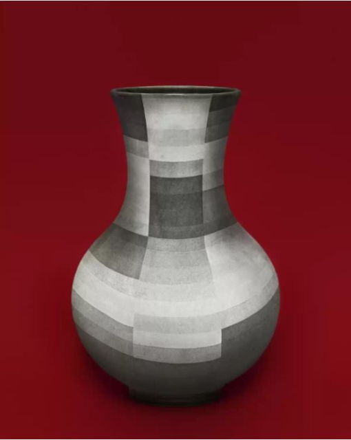 Précession du féminin - Simulation II - Exercice de capture de tonalité (Niveaux de gris sur vase classique) © Alinka Echeverria / Résidence BMW